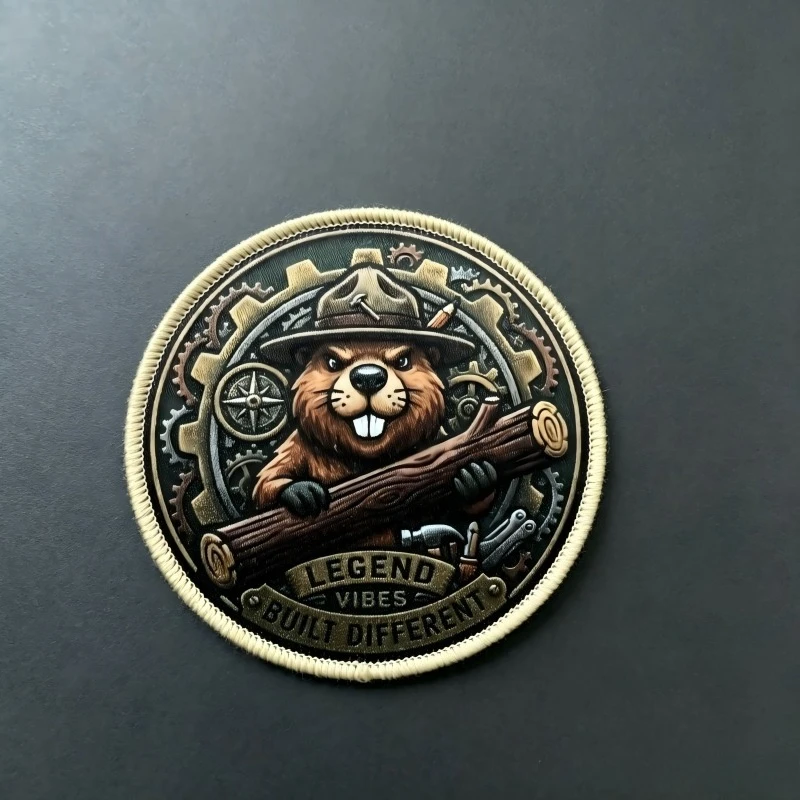 Parche táctico Beaver gancho y bucle para mochila o brazalete - imagen 4