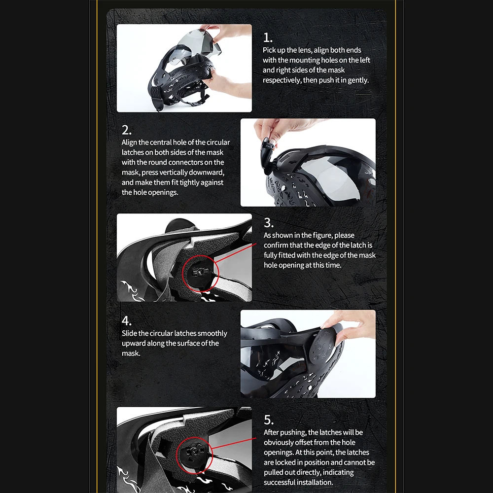 Máscara Táctica Facial Completa con Lente Antivaho para Paintball