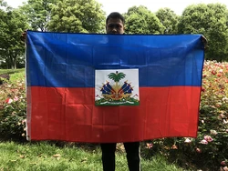 Bandera Haiti 90x150cm polyester doble cara exterior