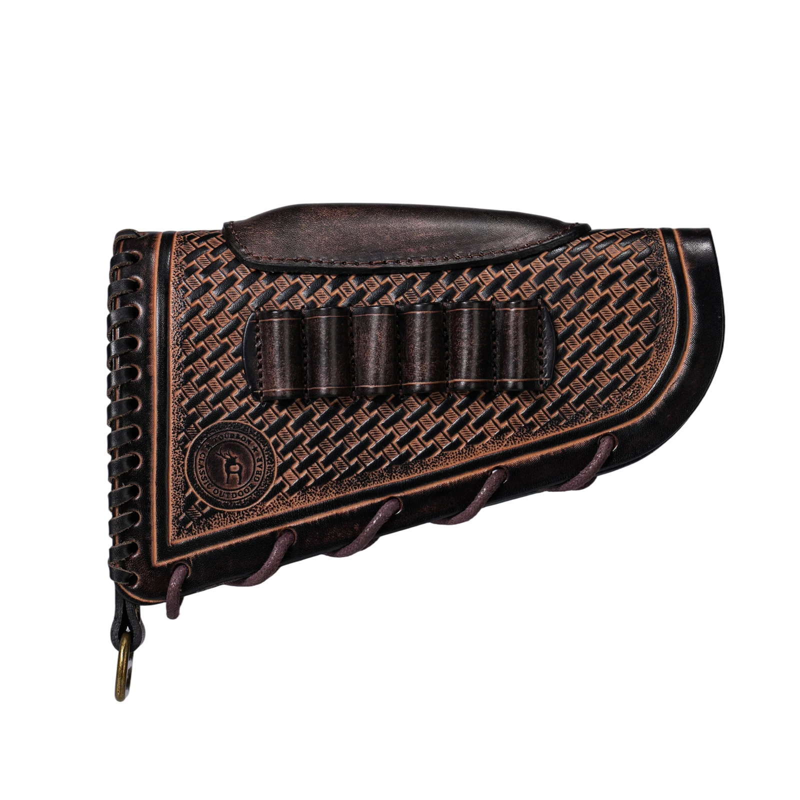 Tourbon Funda de cuero para culata de rifle con portacartuchos - imagen 4