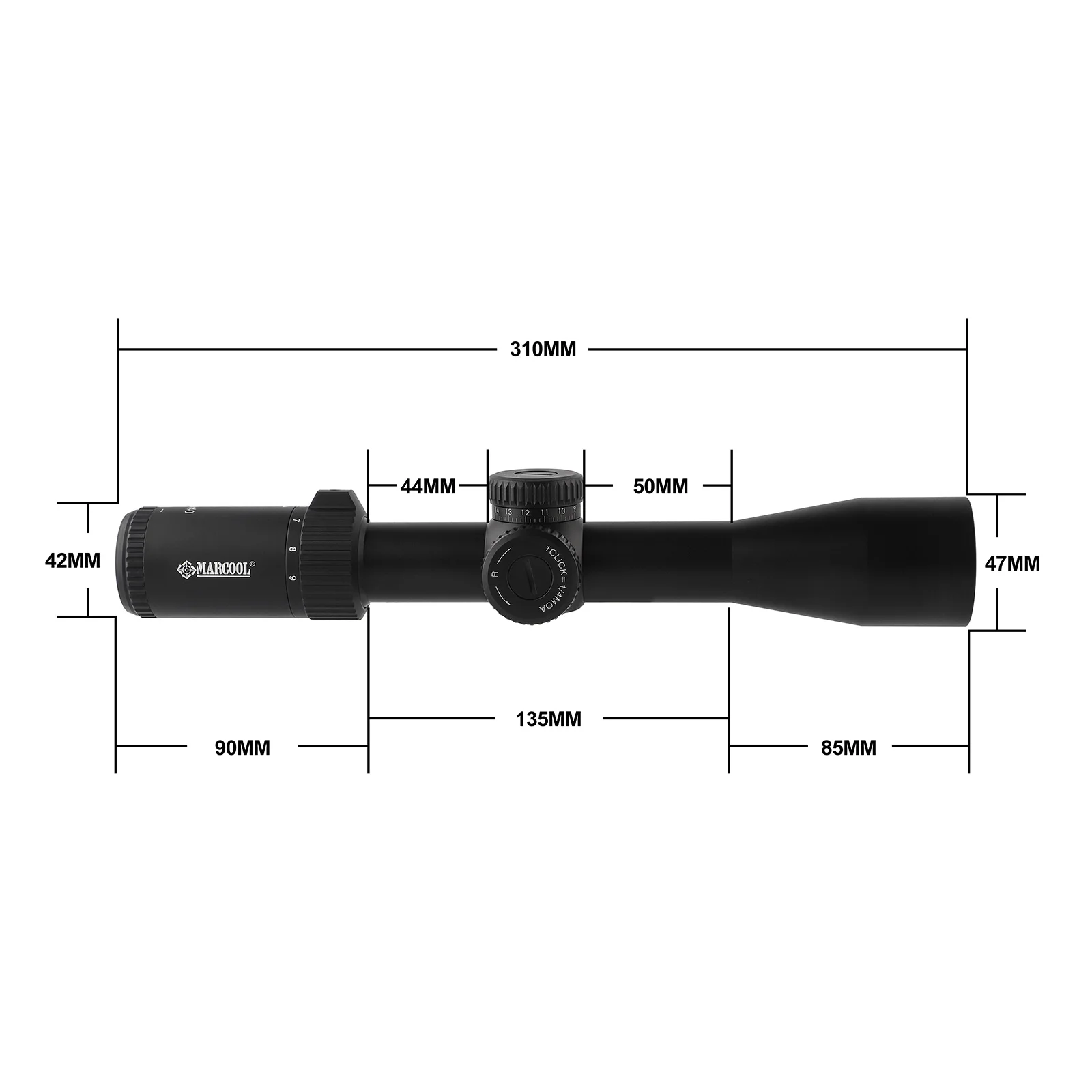 Mira telescópica MARCOOL ALT SFP para Airsoft y caza - imagen 2