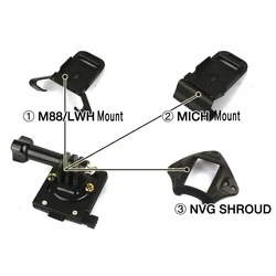 Soporte de casco táctico para GoPro y cámaras POV ajustable