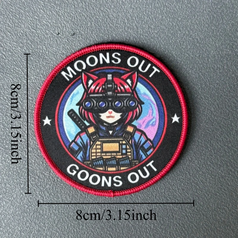 Parche táctico moral estilo anime para chicas con velcro - imagen 5
