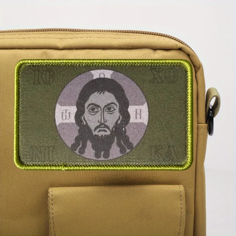 Parche táctico bordado Jesús ortodoxo para chaleco MOLLE Velcro - imagen 4