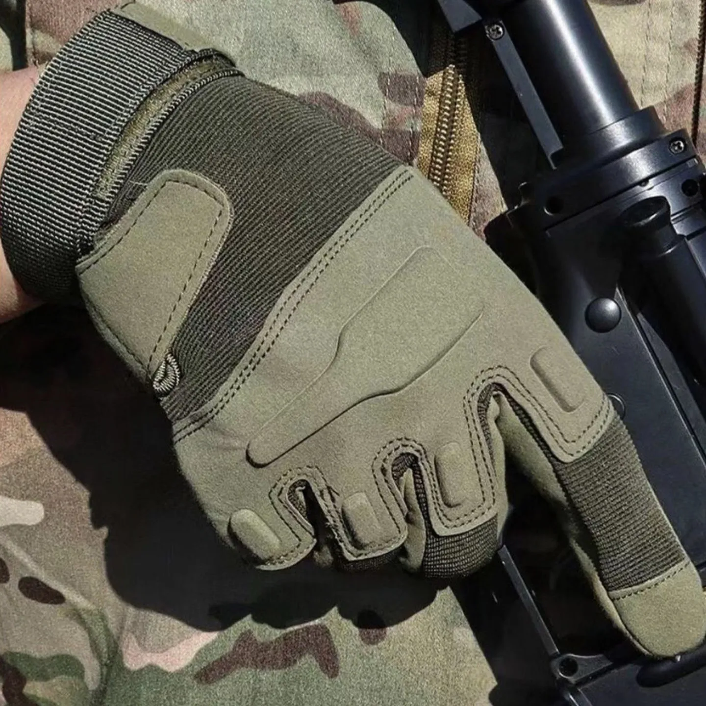 Guantes tácticos de superfibra con pantalla táctil transpirable airsoft - imagen 4