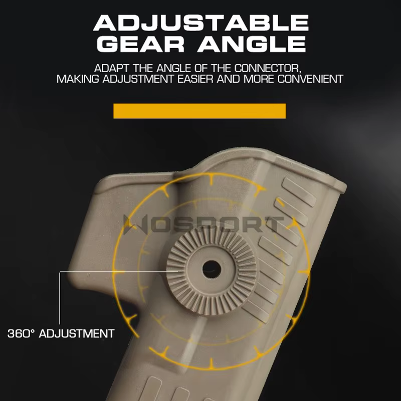 Funda táctica para pistola MOLLE de cinturón marrón camping y turismo - imagen 4