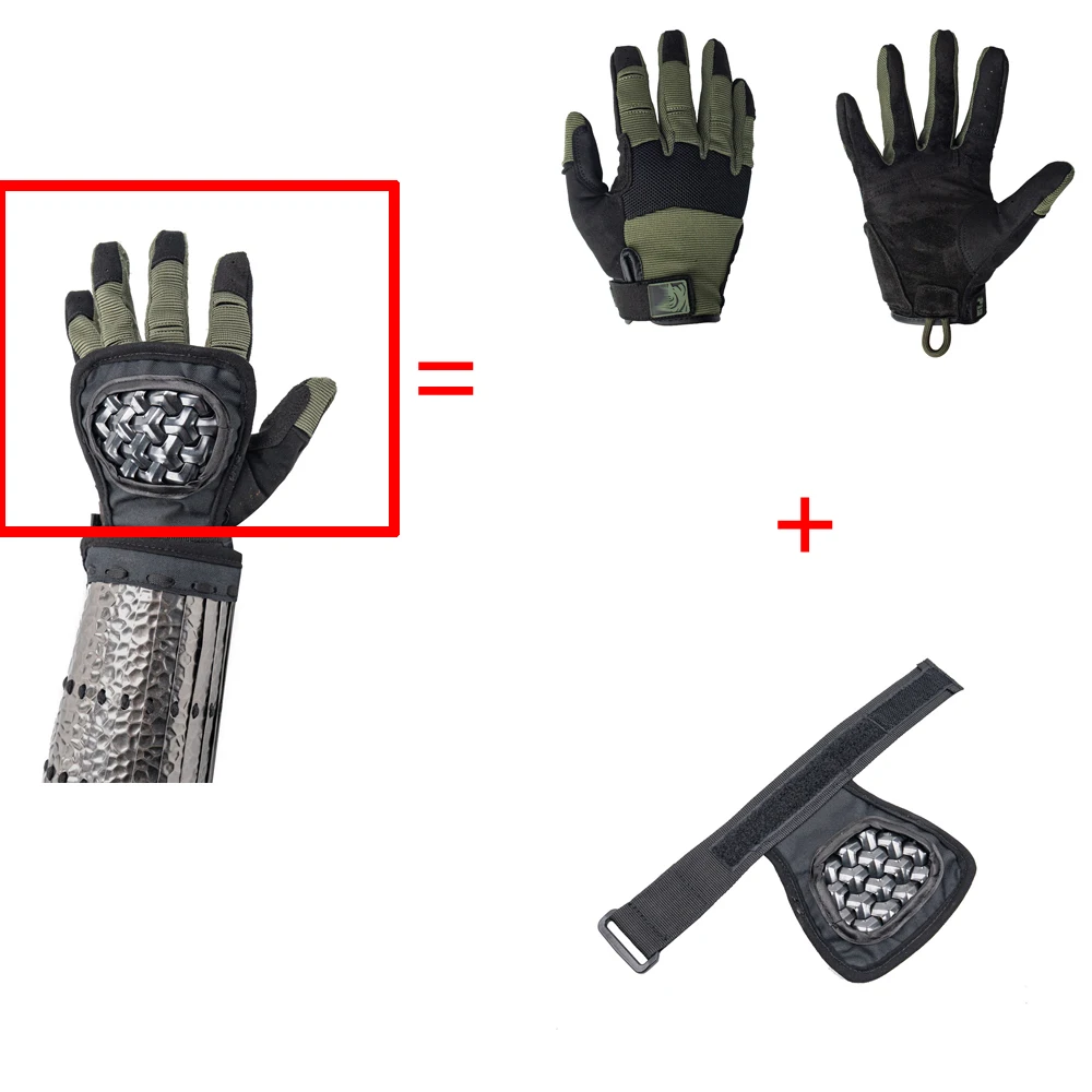 Protección táctica metálica antigolpes para el dorso de la mano