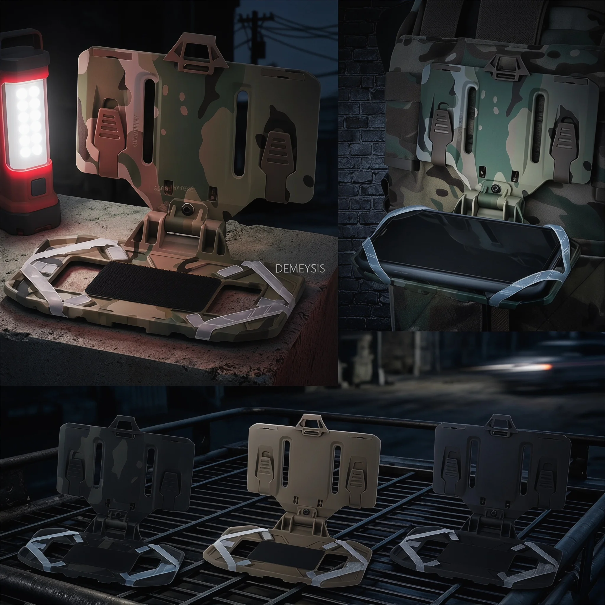 Soporte táctico para teléfono Molle EDC plegable, montaje pecho - imagen 4
