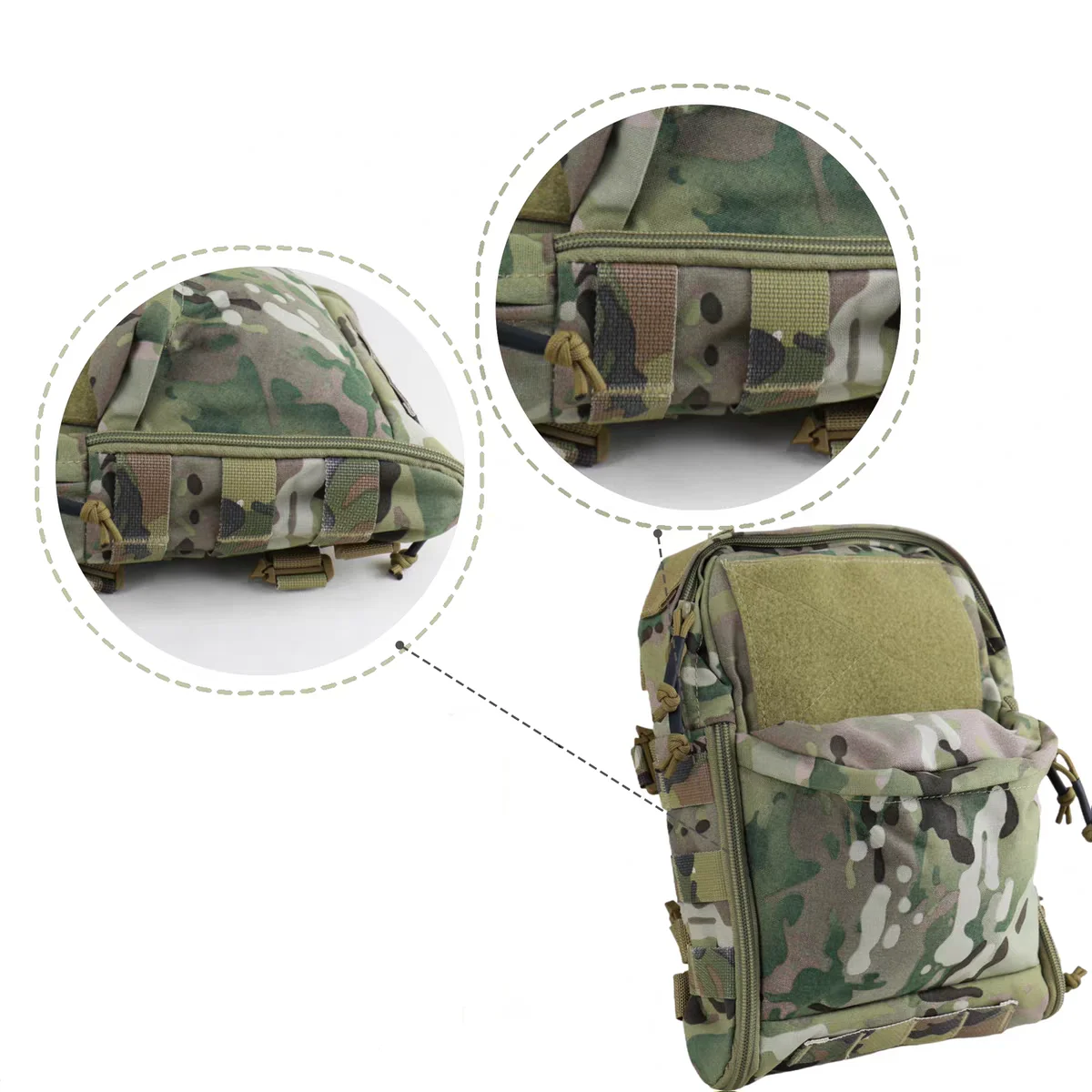 Mochila táctica universal exterior, resistente con cremallera lateral - imagen 2
