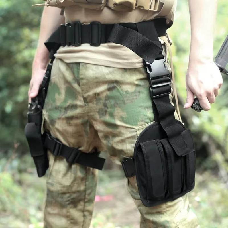 Funda táctica pistola con pretina y correa caza o senderismo - imagen 2