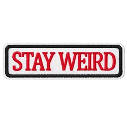 Parche bordado termoadhesivo Stay Weird para coser o planchar