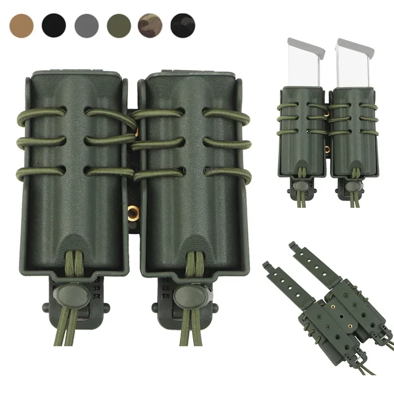 Portarrevistas táctico Molle doble para 9mm Airsoft y Paintball - imagen 3