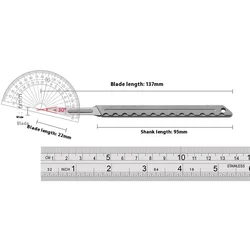 Cuchillo táctico de titanio multifunción para exteriores con sierra