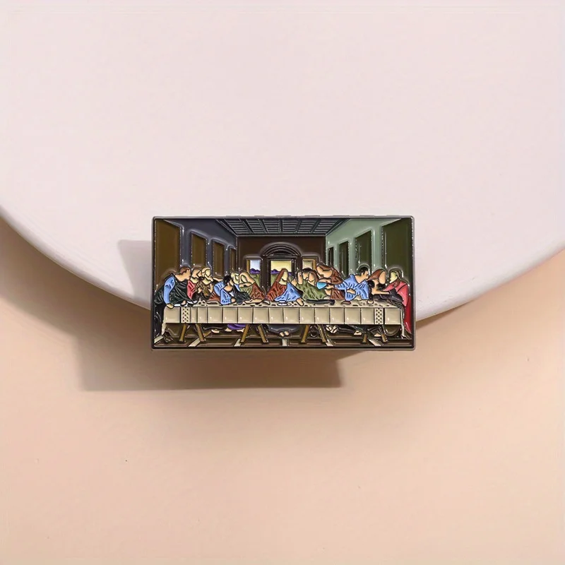 Broche metálico La Última Cena, arte creativo elegante - imagen 5