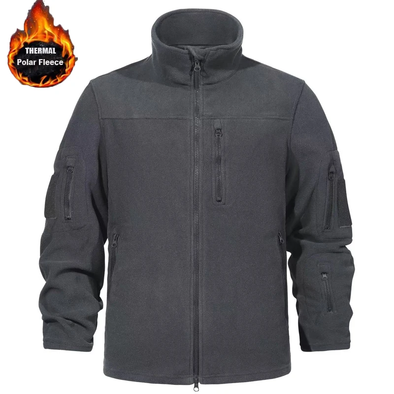 Chaqueta lana táctica hombre cremallera completa invierno - imagen 3
