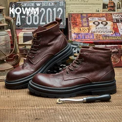 O.Z.TESHI Botas de senderismo para hombre - cuero vacuno, al aire libre