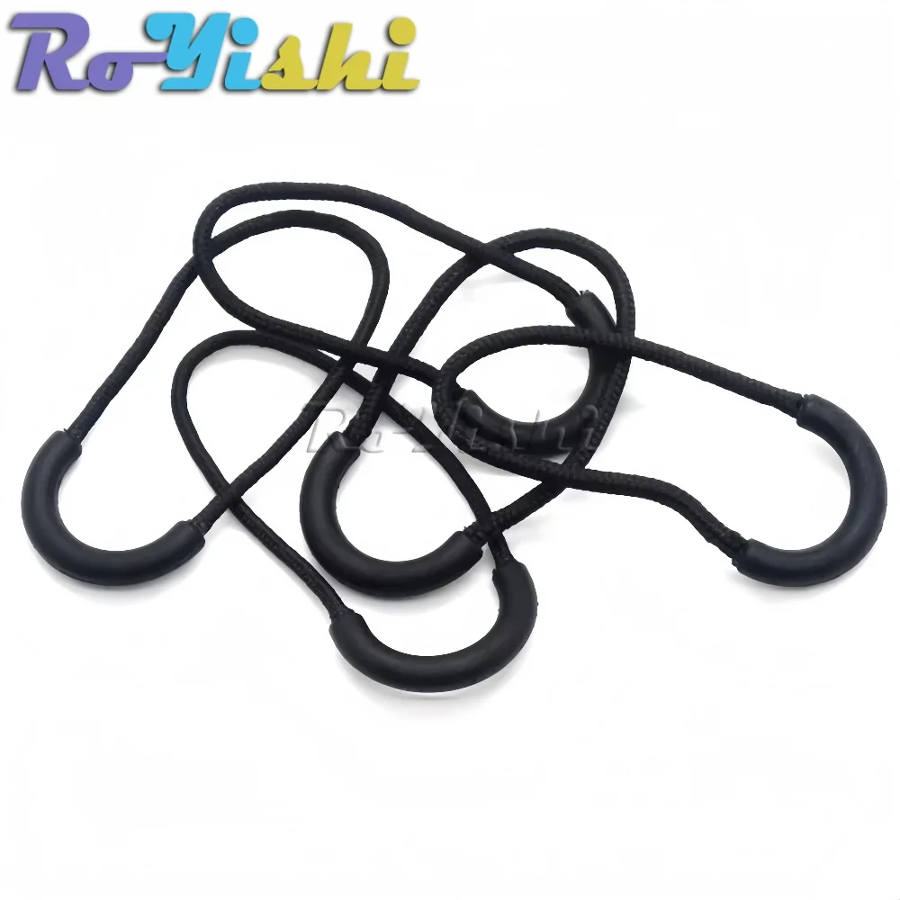 Tirador cremallera hebilla paracord negro para mochila o ropa - imagen 4