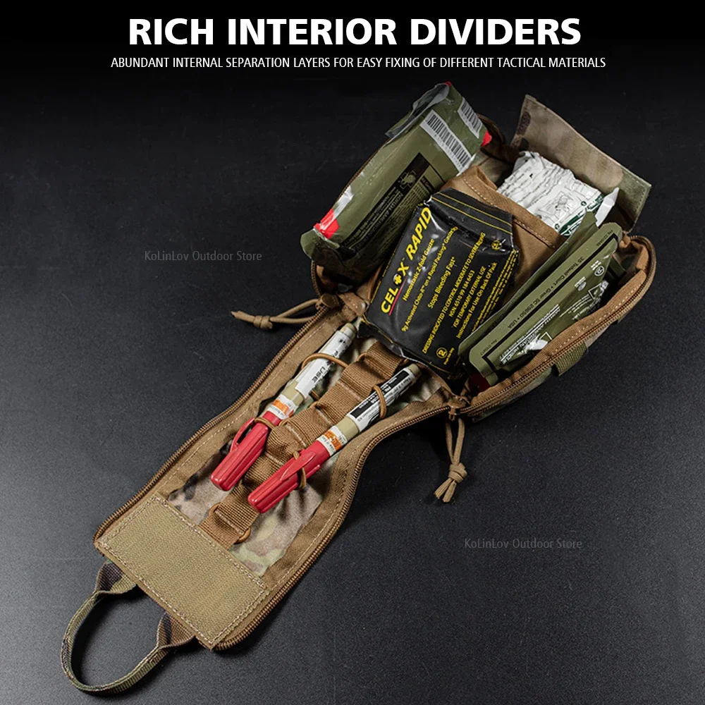 Kit primeros auxilios MOLLE – Bolsa táctica para cinturón o chaleco - imagen 3