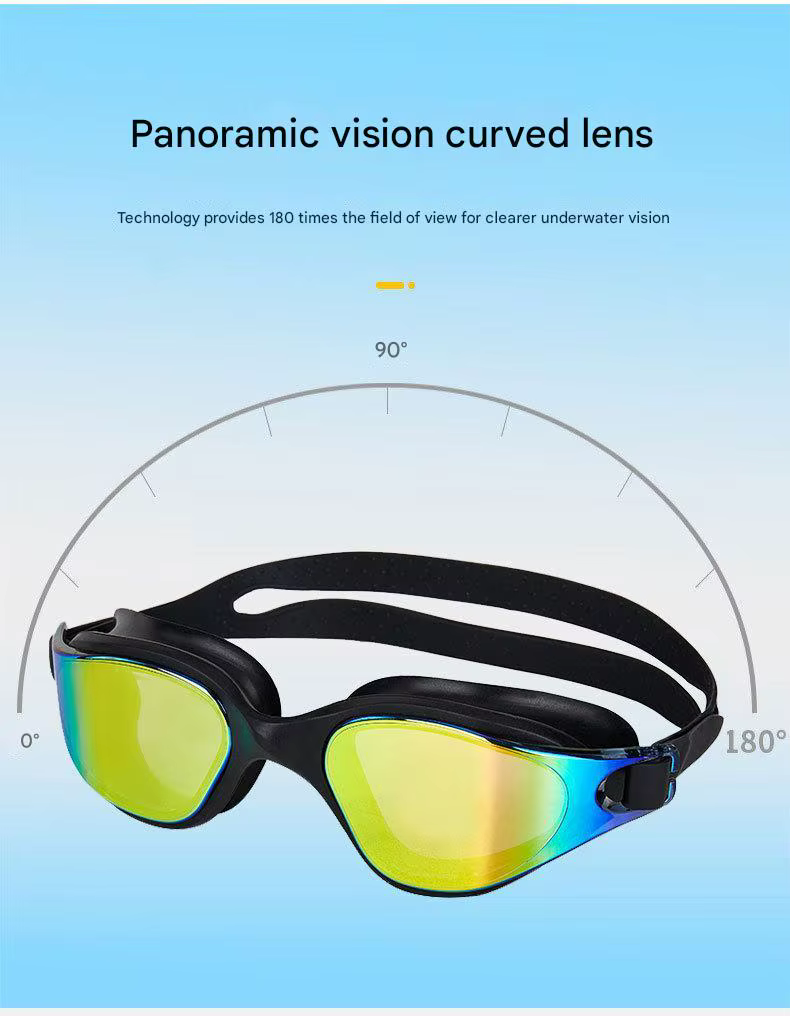 Gafas de natación unisex antivaho impermeables silicona ajustables - imagen 2