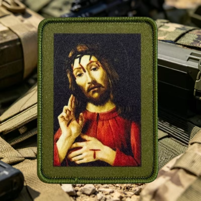 Parche táctico con velcro de gancho y bucle Jesucristo para chaleco - imagen 5
