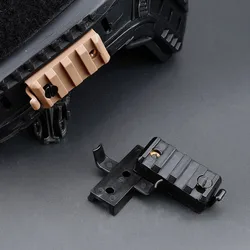 Riel lateral Picatinny para casco con guía táctica de linterna