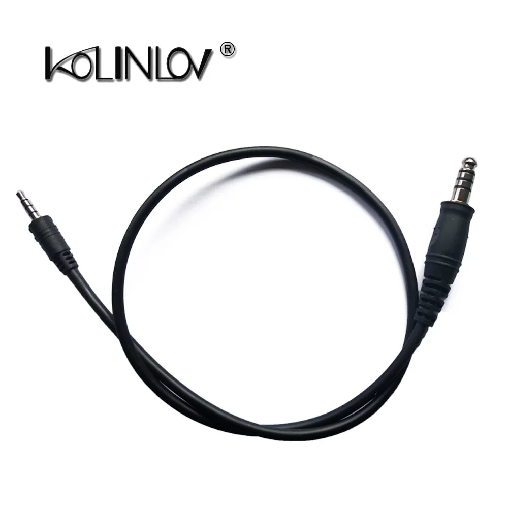 Cable U174 conectado a radio táctica