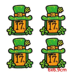 Parche termoadhesivo trébol San Patricio para ropa y manualidades