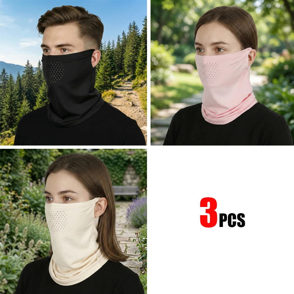 Mascarilla de media cara seda helada transpirable elástica UV - imagen 5