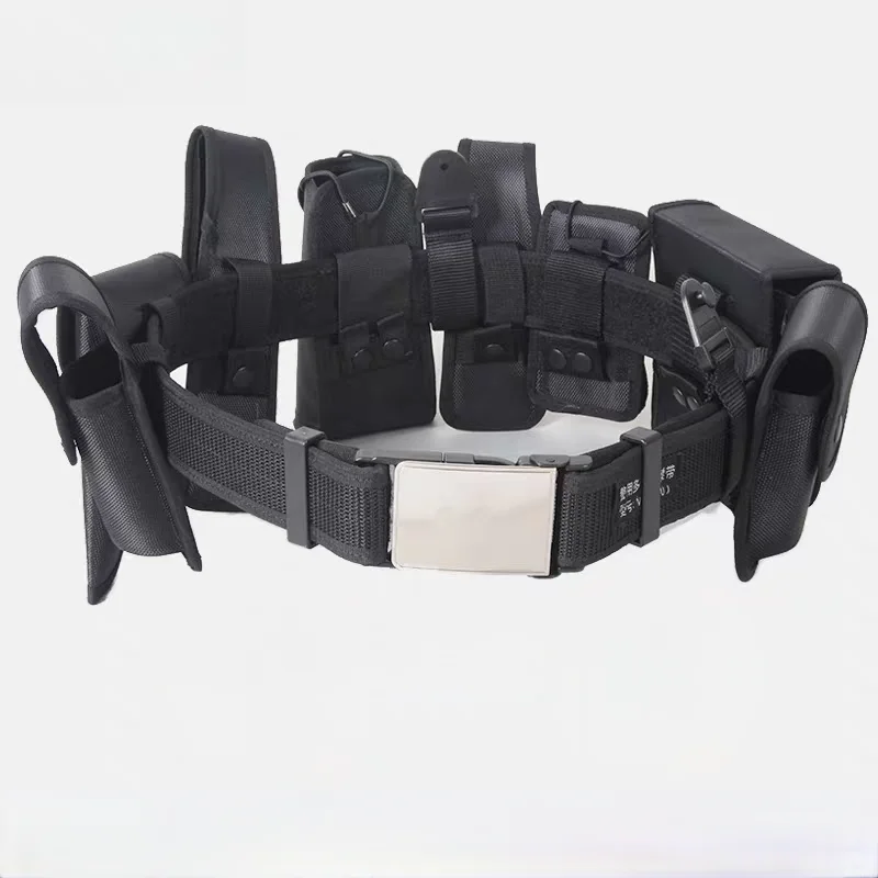 Cinturón táctico negro MOLLE multifunción para outdoor y seguridad - imagen 4