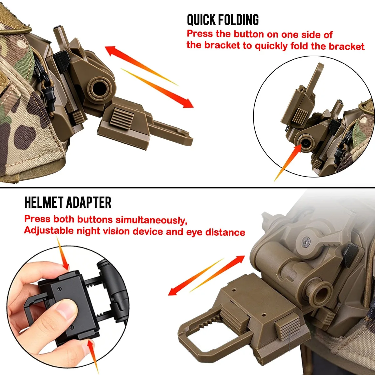 Casco táctico AN-PVS31 para NVG GPNVG con adaptador FAST - imagen 2