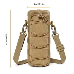 Bolsa táctica MOLLE para botella de agua, senderismo y camping