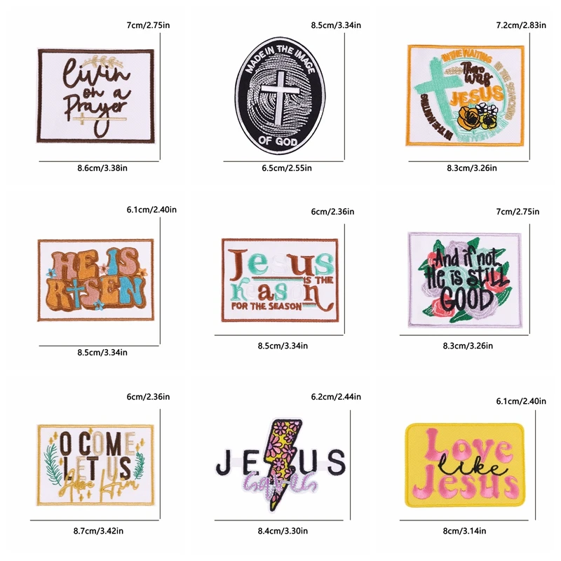 Parche bordado termoadhesivo Jesús – Religioso para planchar