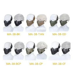 Máscara táctica media cara suave y transpirable Airsoft multicolor