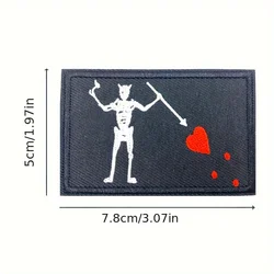 Parche velcro táctico Jolly Roger pirata bordado para bolsa MOLLE