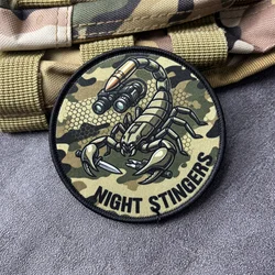 Parche táctico militar escorpión con velcro para insignia moral