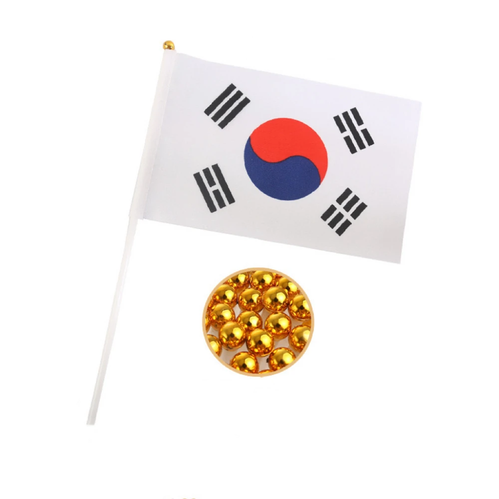 Bandera con diseño nacional ondeando