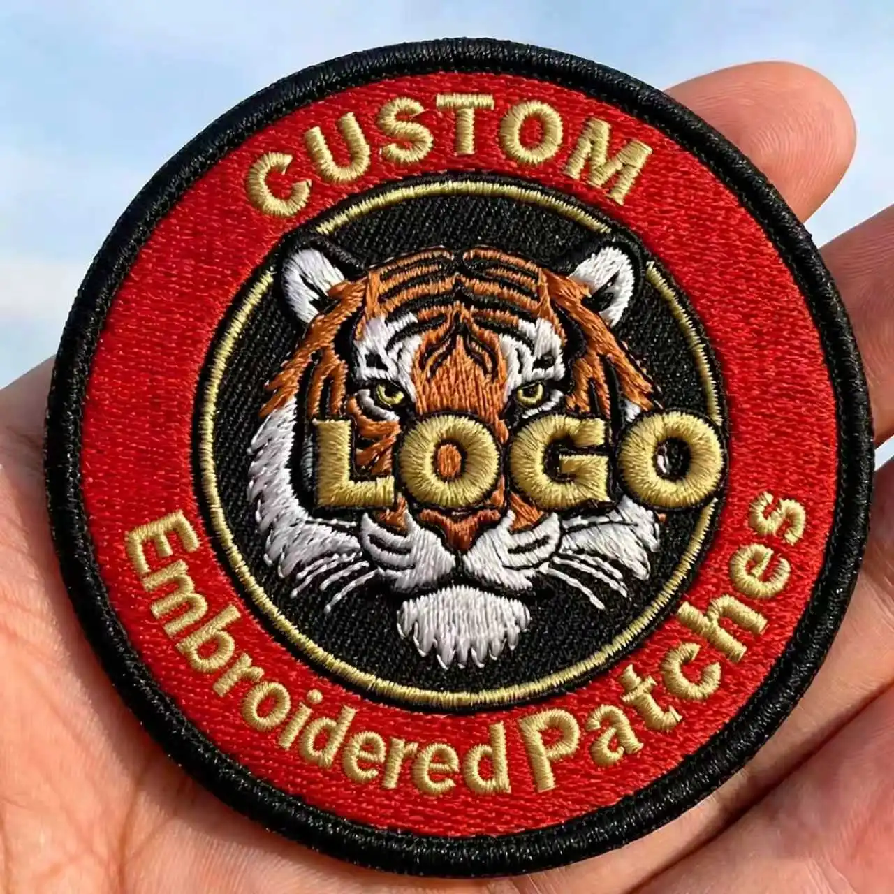 Parche termoadhesivo bordado personalizado para planchar ropa y gorras