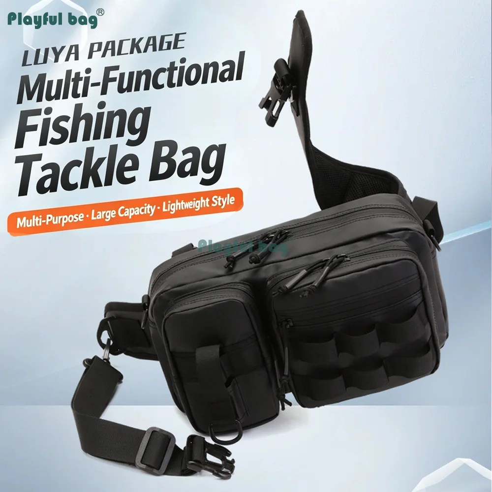 Bolsa aparejos pesca impermeable riñonera bandolera gran capacidad - imagen 4