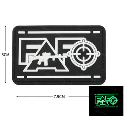 FAFO Parche táctico luminoso de PVC con gancho para chaleco