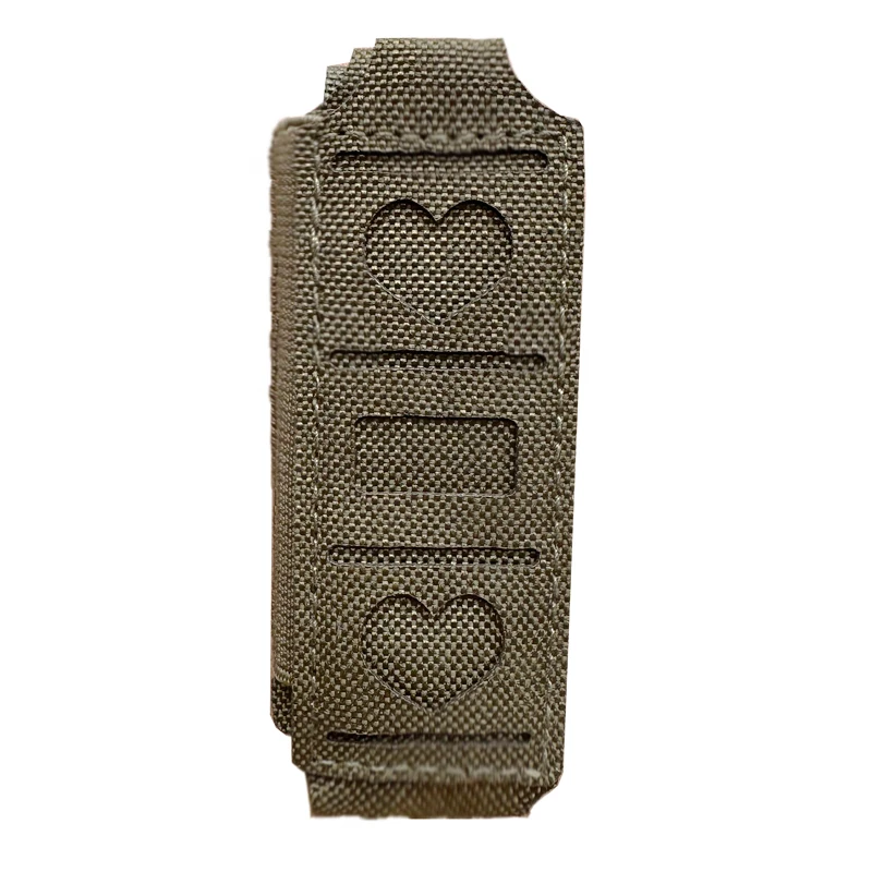 Bolsa táctica Molle para revista 9mm verde – funda linterna