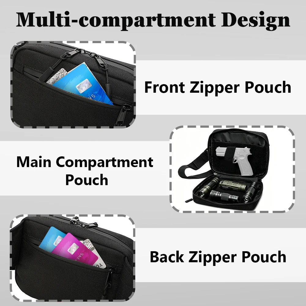 Bolsa táctica para pistola oculta riñonera EDC con funda - imagen 4