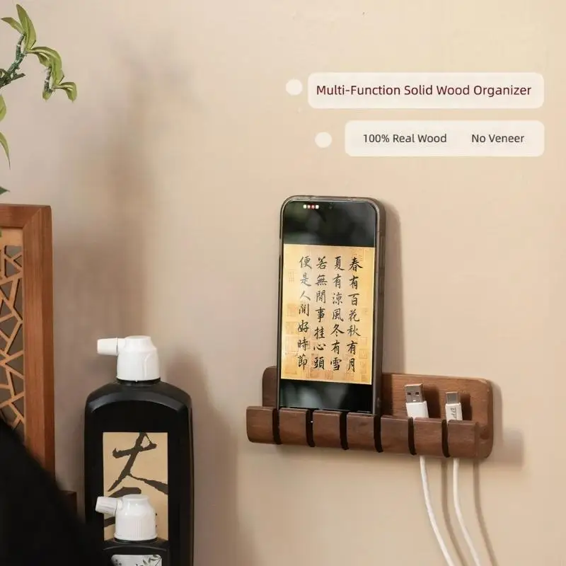 Clip gestión cables de madera para montaje en pared, estudio - imagen 2