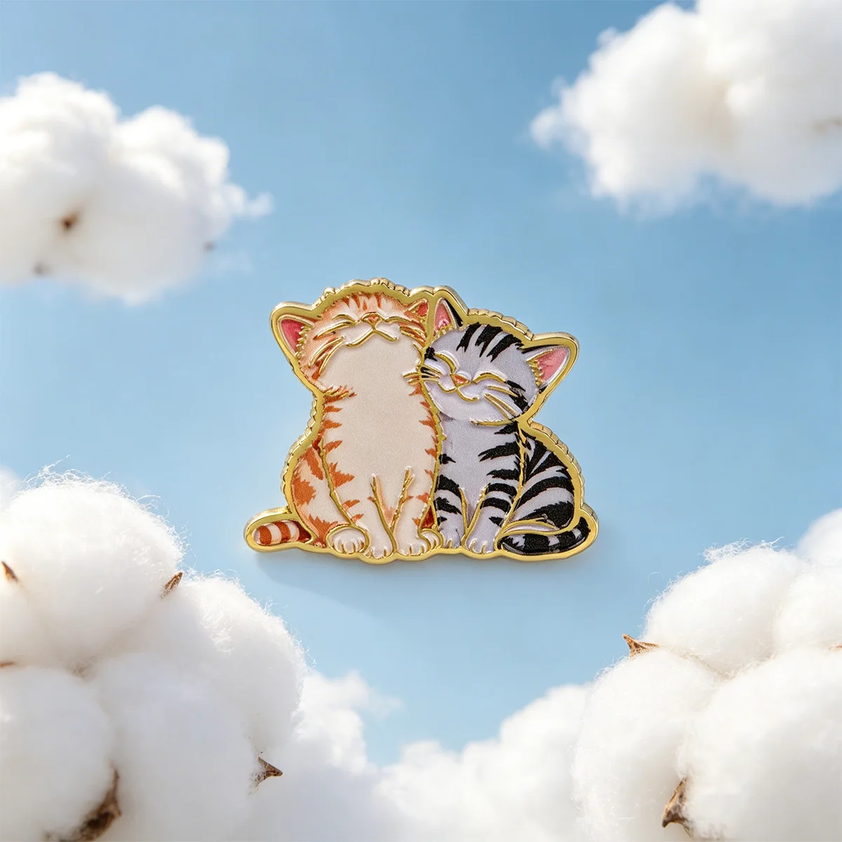 Pin de solapa esmalte gato para ropa y mochila - imagen 3