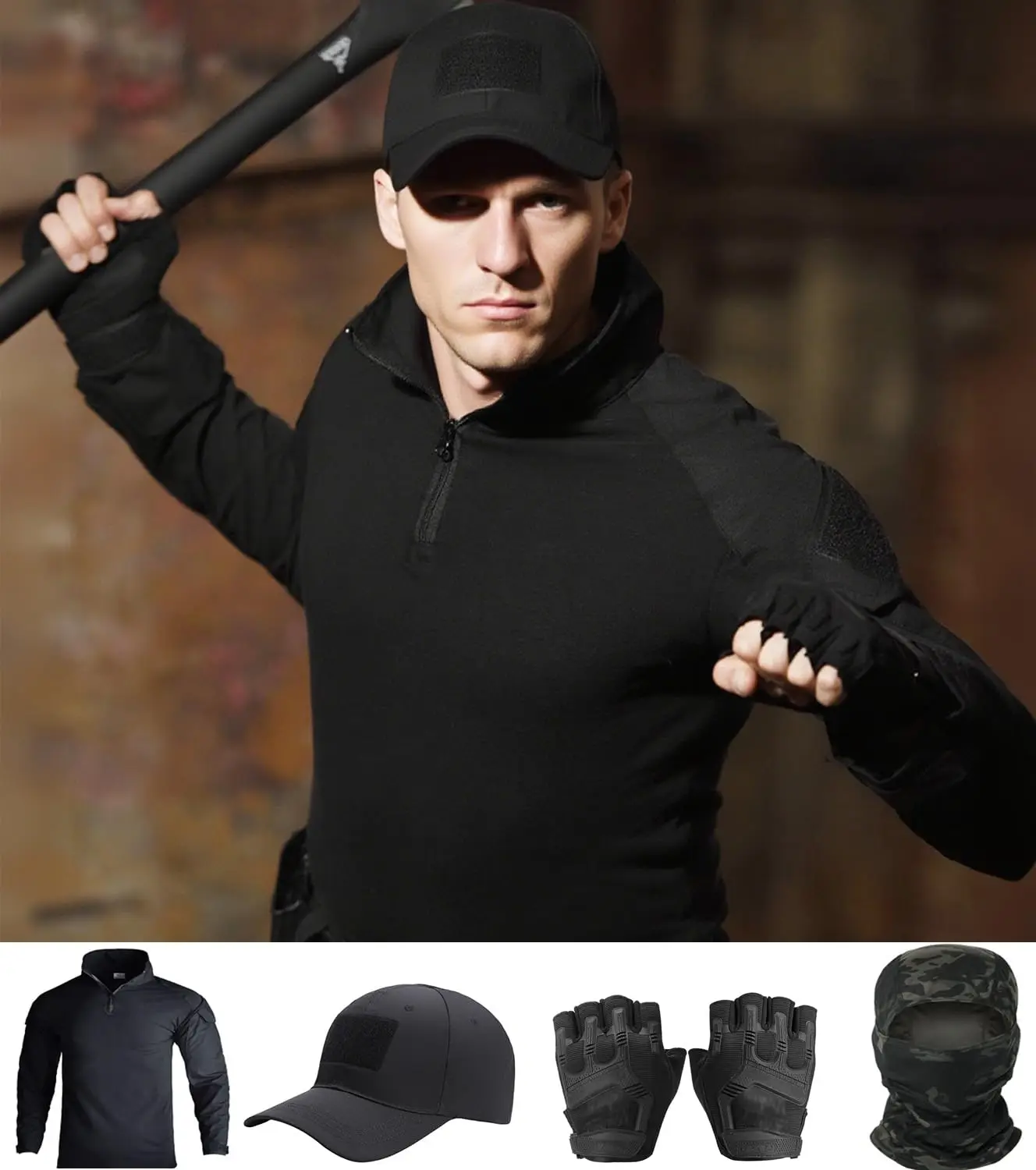 Ropa táctica camuflaje transpirable con cremallera frontal - imagen 5