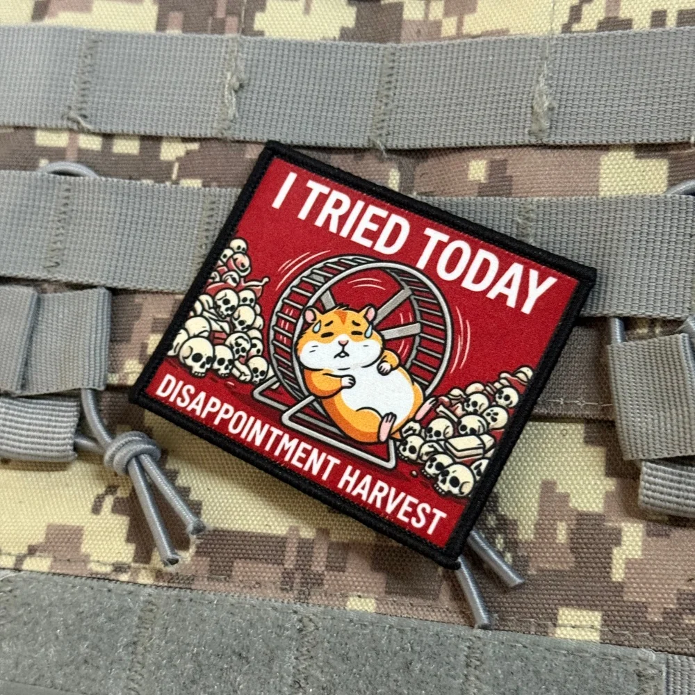 Morale Tactical Parche táctico calavera hámster con velcro - imagen 5