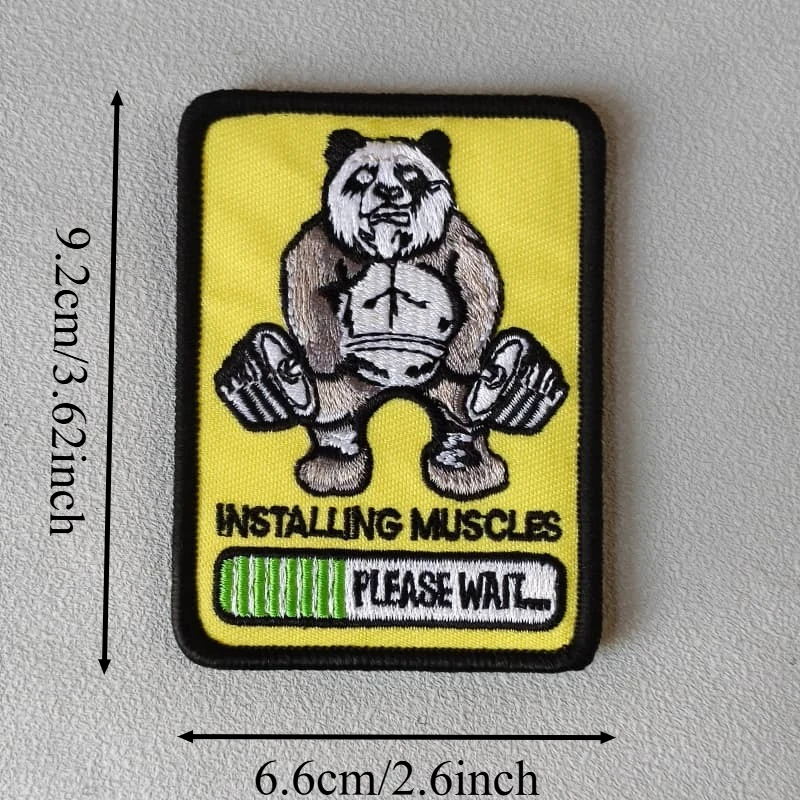 Parche táctico moral bordado panda con gancho y bucle para chaleco - imagen 2