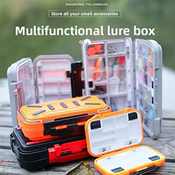 Caja de pesca impermeable portátil para accesorios, anzuelo y señuelos