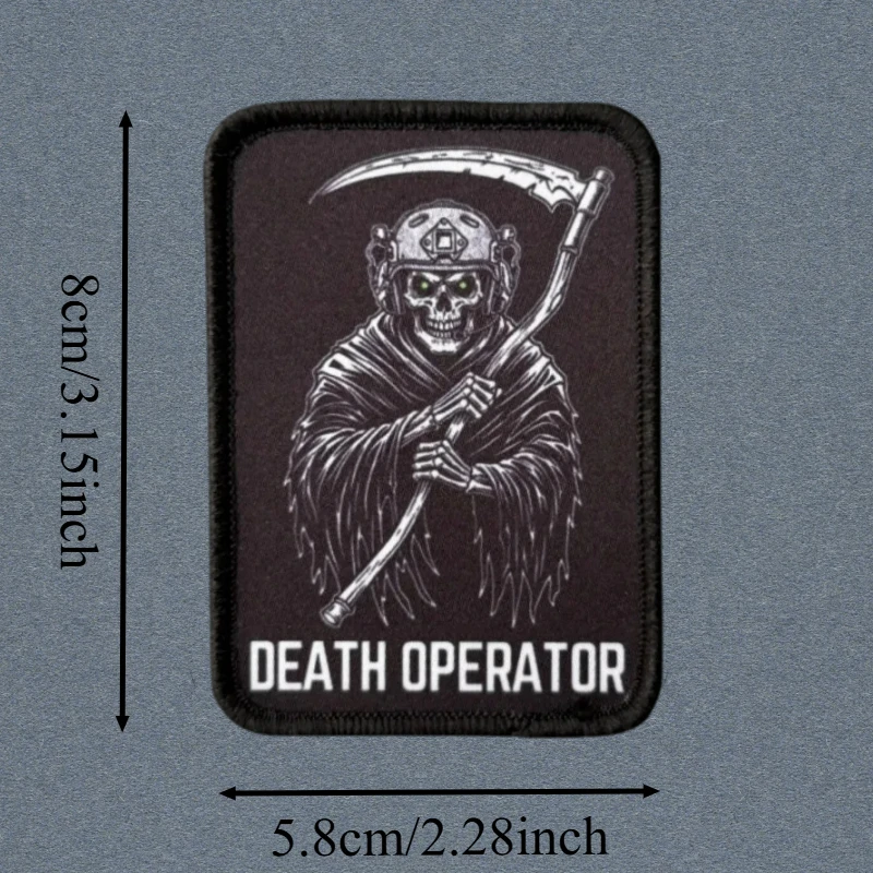 Parche táctico Death Operator velcro para brazalete y mochila - imagen 4