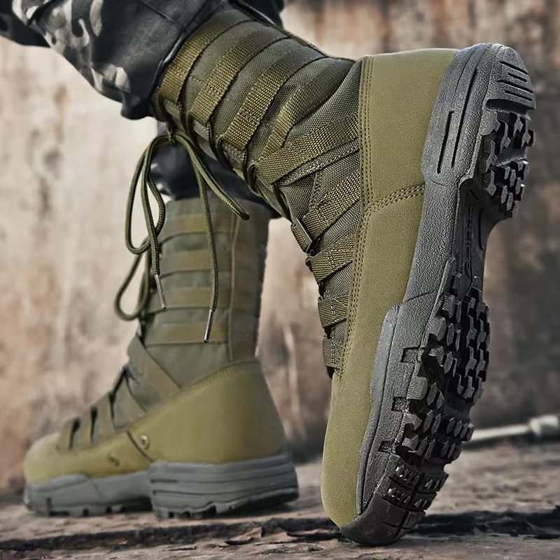 Botas tácticas impermeables todoterreno camuflaje desierto outdoor - imagen 4