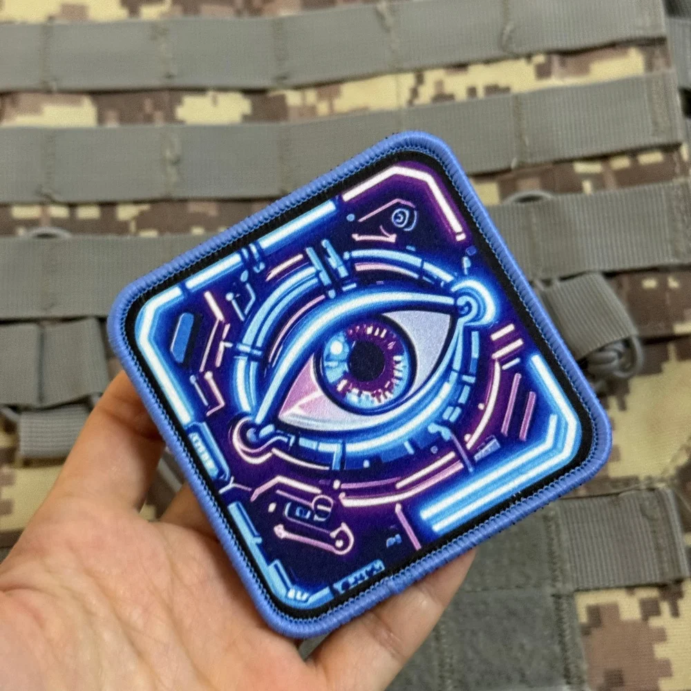 Parche táctico morale punk circuito futurista velcro para mochila - imagen 3